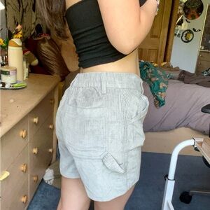 Corduroy cargo shorts